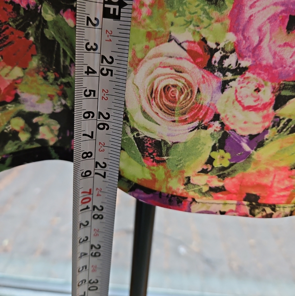 Vibrant Floral Print Blouse - Multicolor Roses